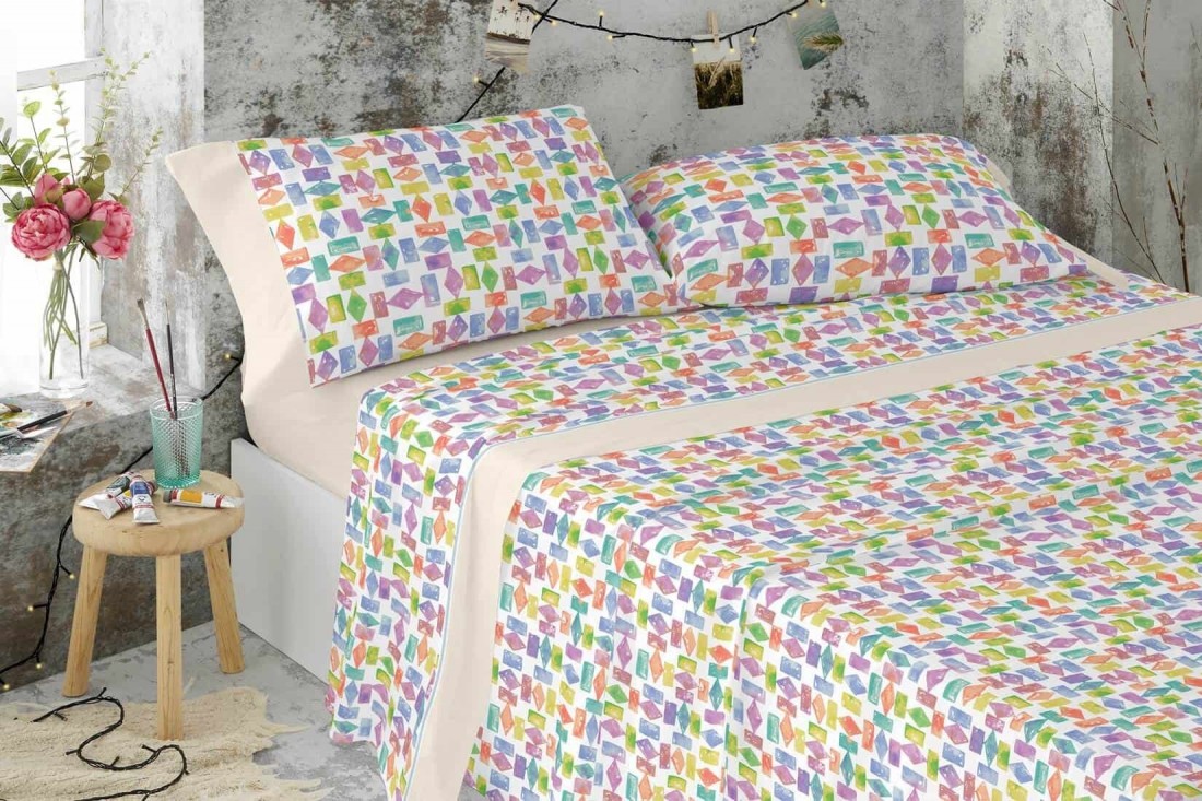 Juego sabanas BURRITO BLANCO 126 MULTICOLOR