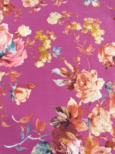 Popelín flamenca flor azahara