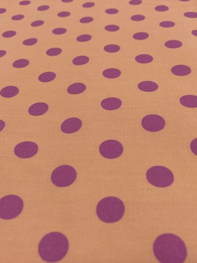 Popelín flamenca lunar buganvilla f. salmón claro