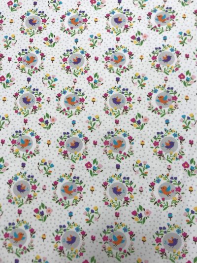 Algodón Primavera Pajaritos