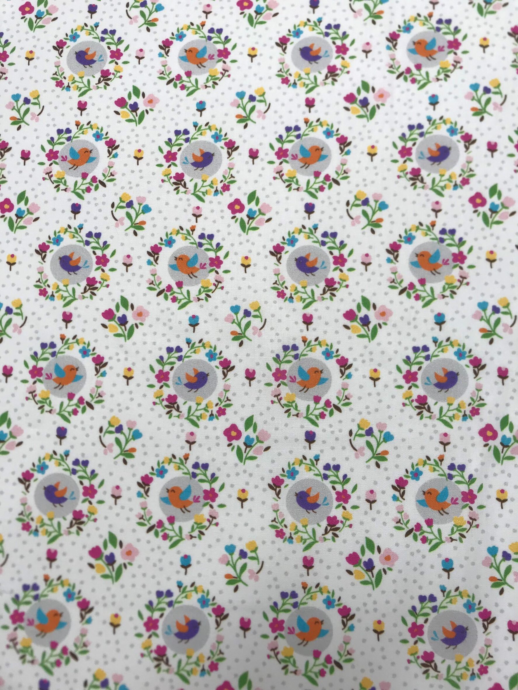 Algodón Primavera Pajaritos