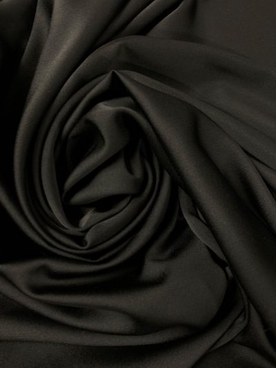 Crepe Satén fino liso negro