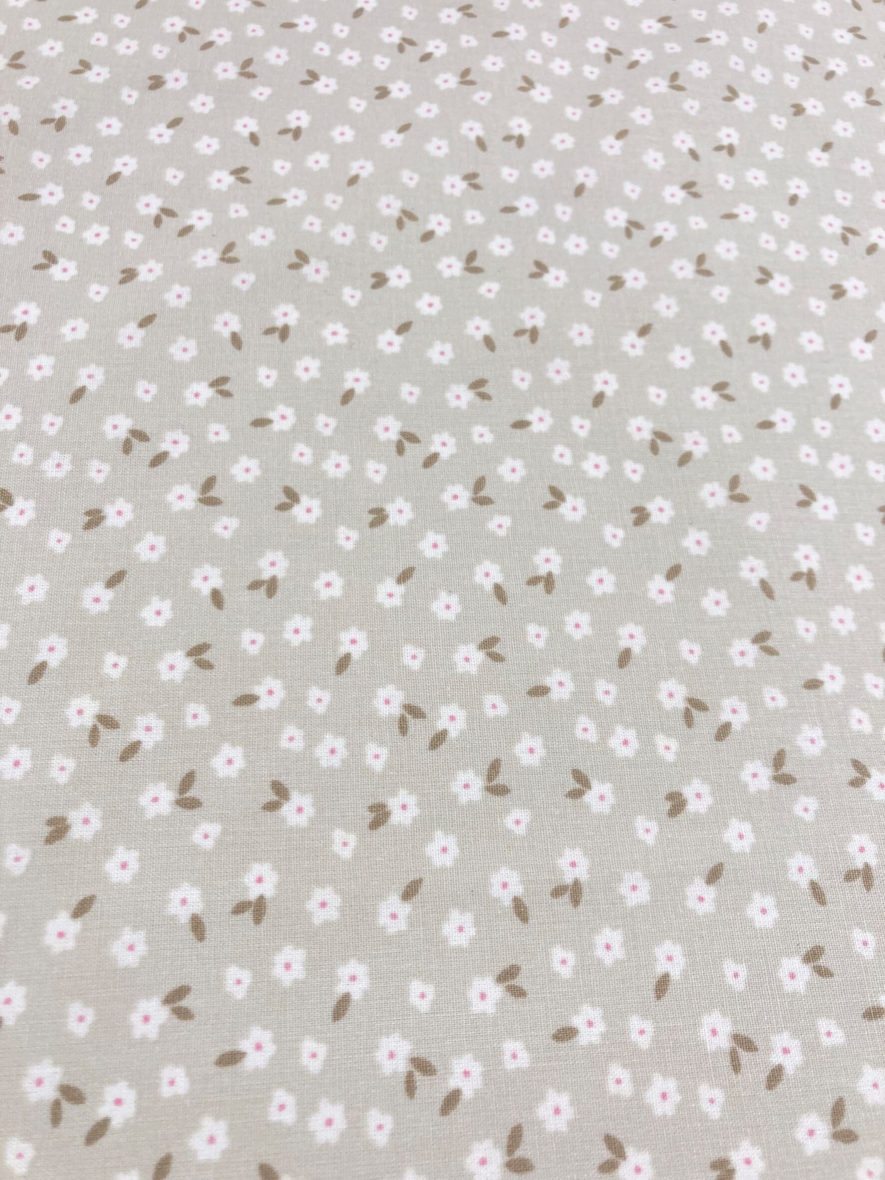 Algodón África Florecillas Beig
