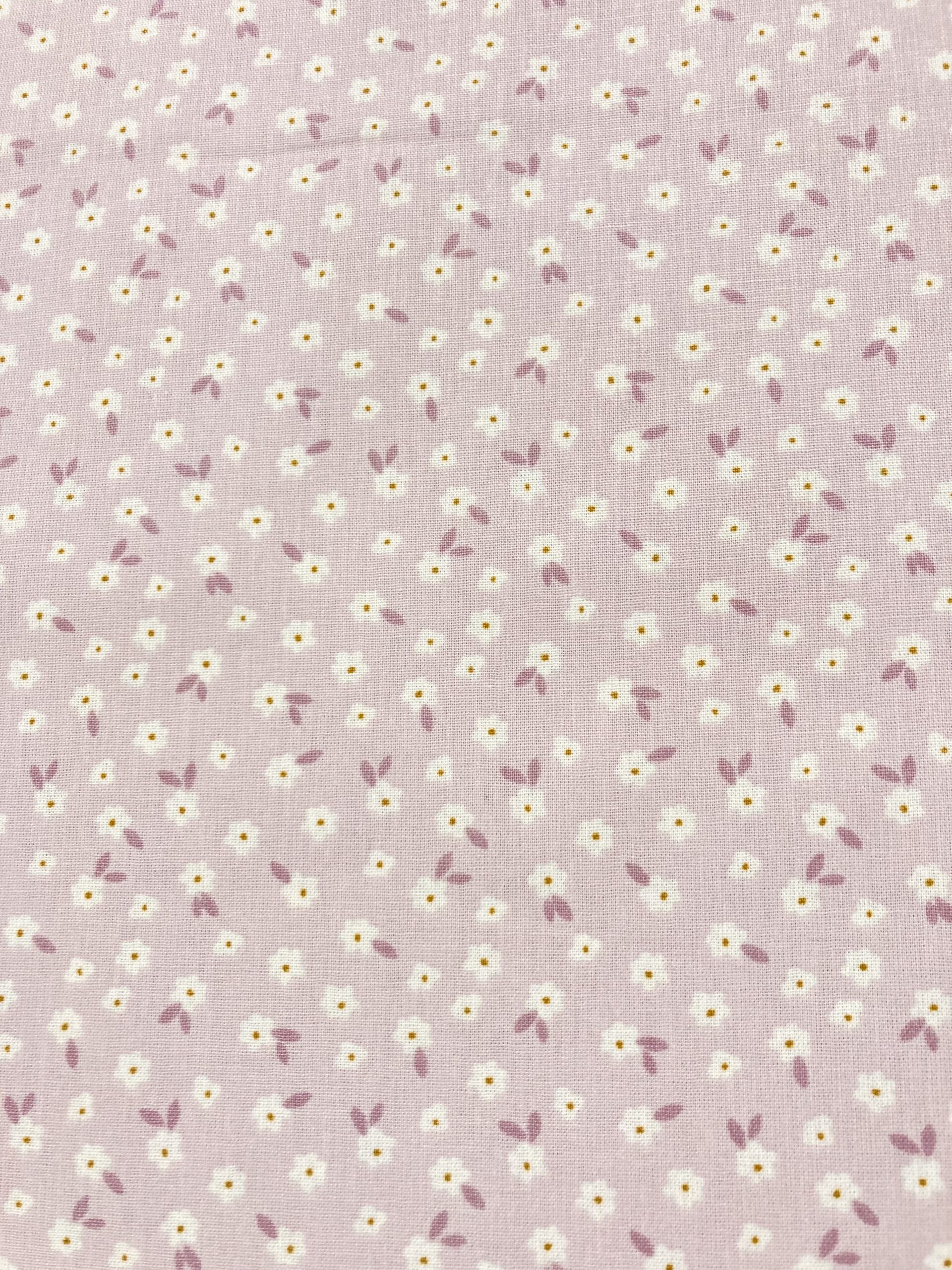 Algodón África Florecillas Rosa Empolvado