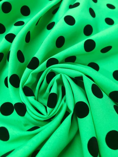 Strech verde lunar flocado terciopelo negro*