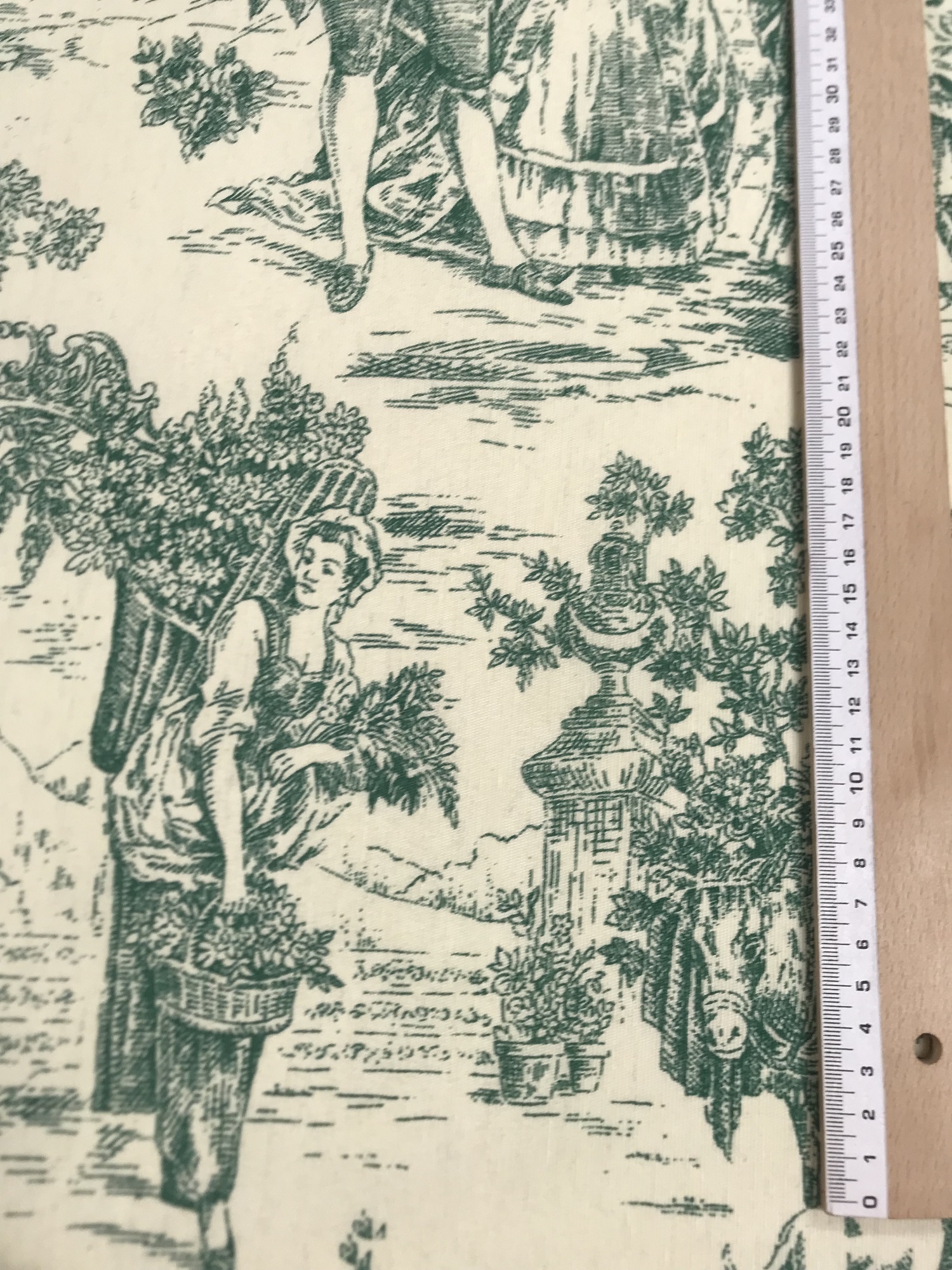 Loneta paisaje verde