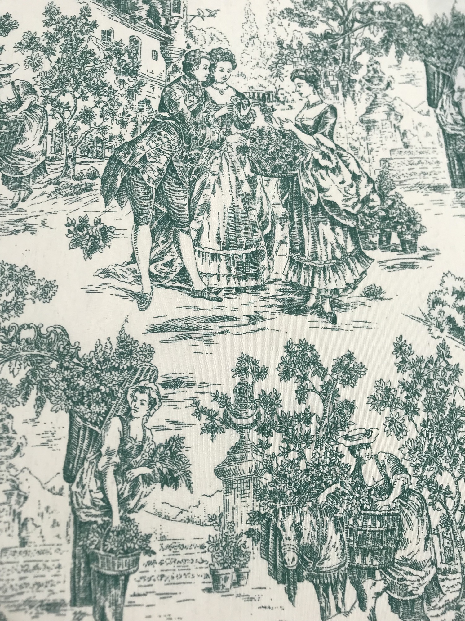 Loneta paisaje verde