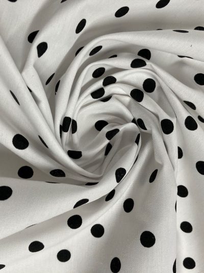 Popelín Flamenca lunar negro 3mm-