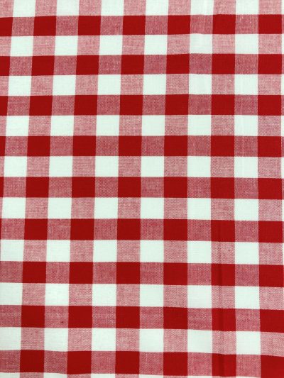 Vichy algodón 17mm rojo