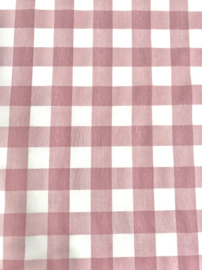 Loneta vichy rosa empolvado grande