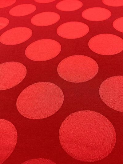 Bielástico Jacquard lunar Rojo