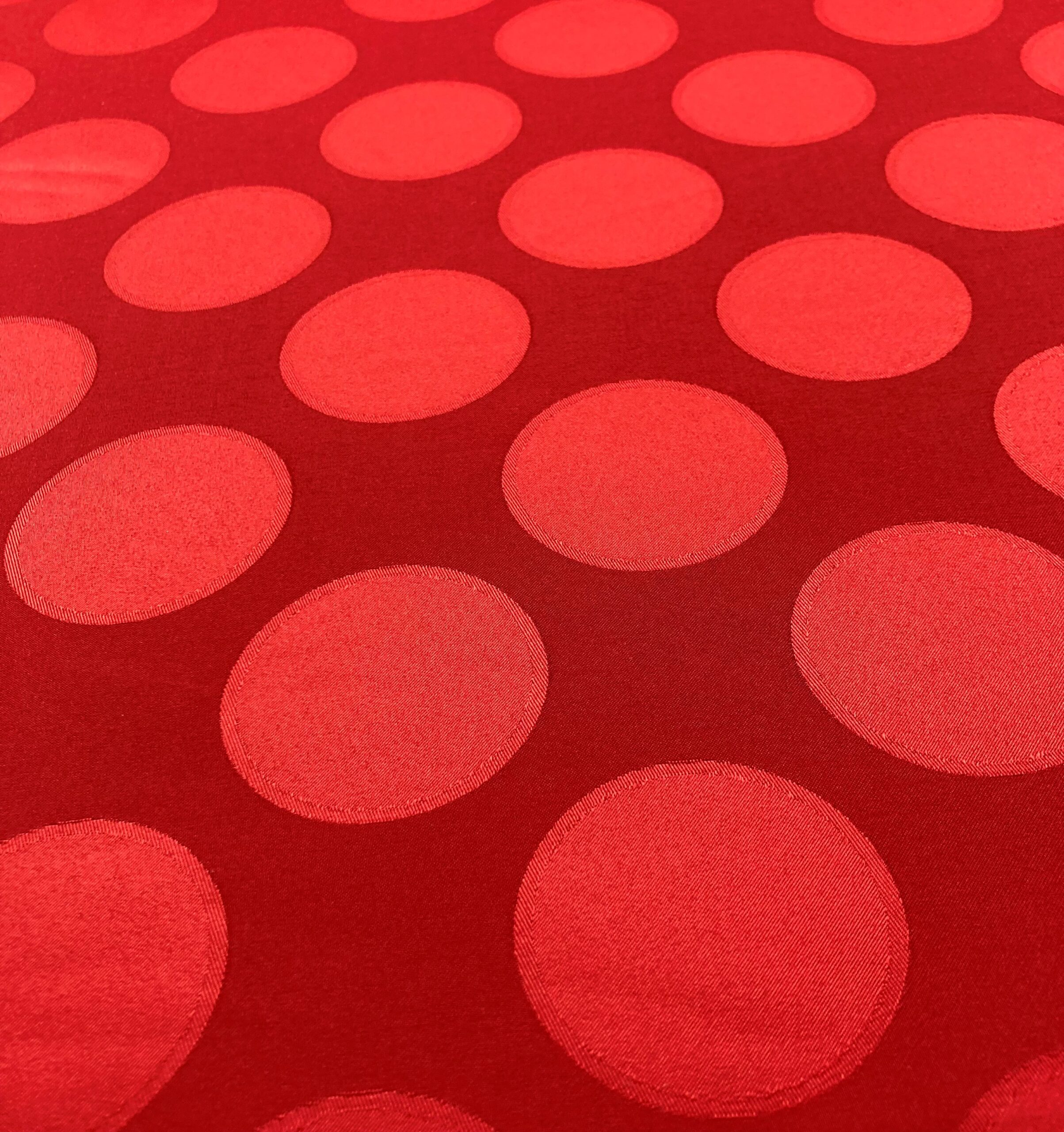 Bielástico Jacquard lunar Rojo