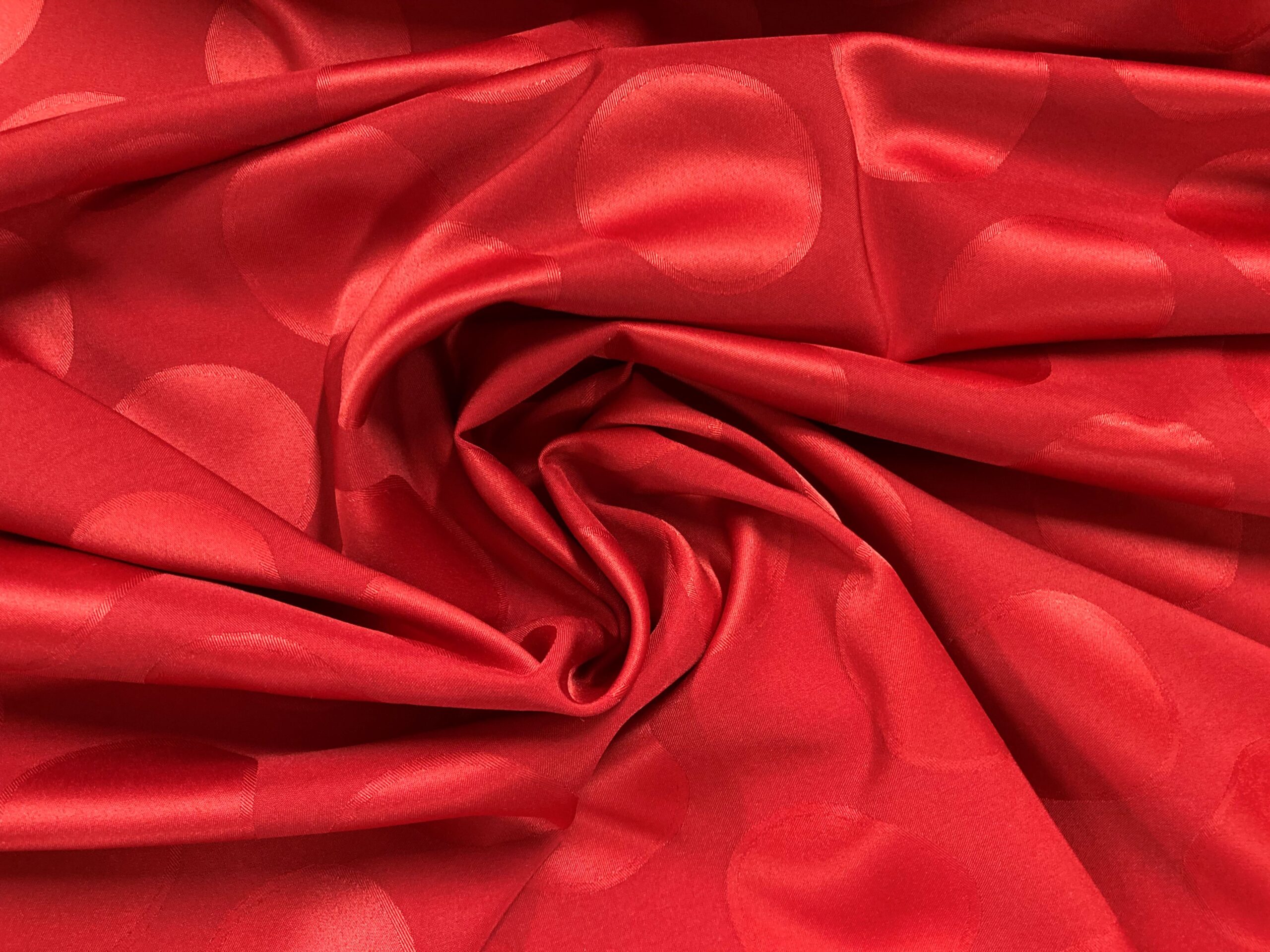 Bielástico Jacquard lunar Rojo