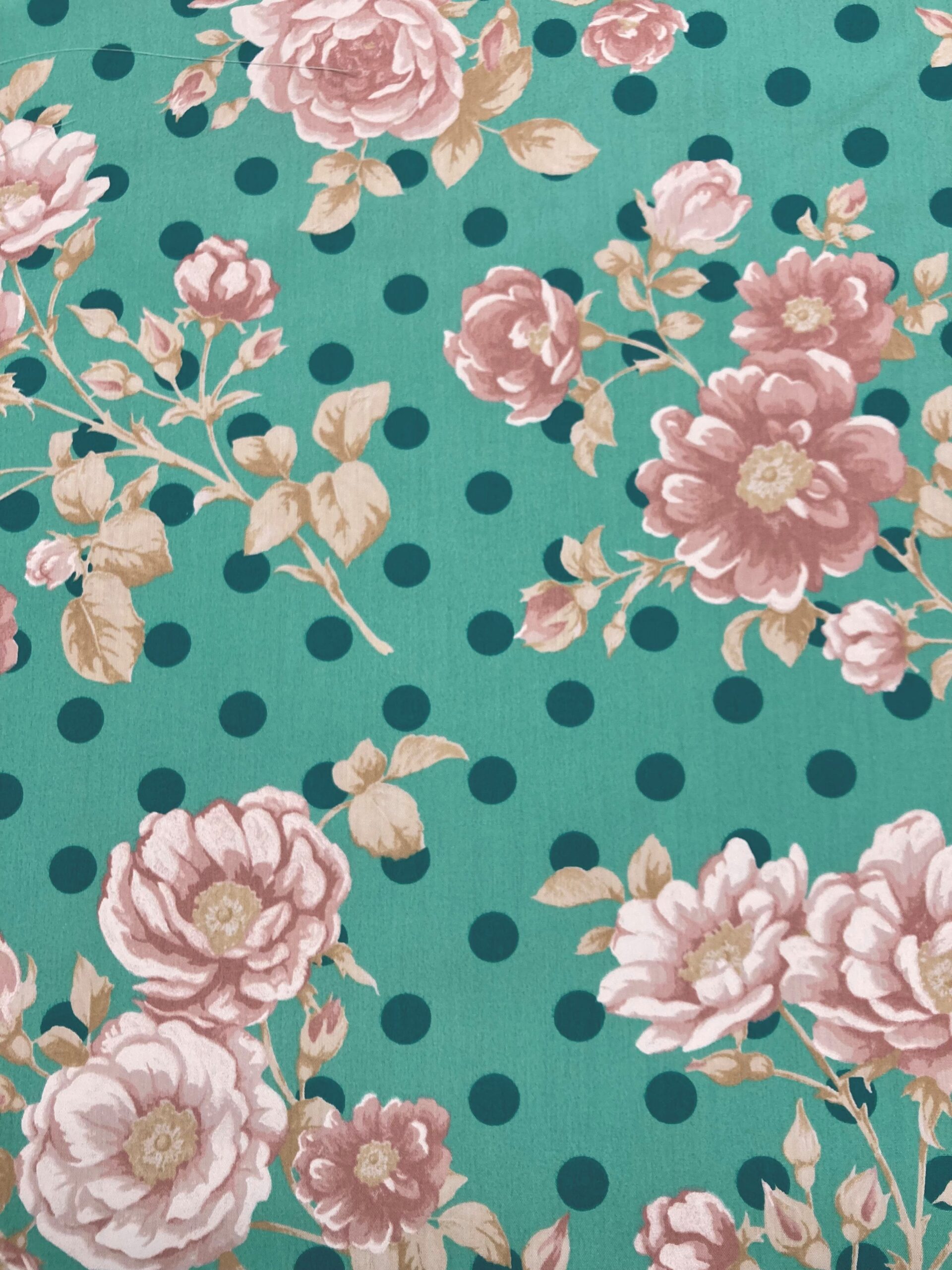 Popelín Flamenca Alicia flor-lunar Agua*