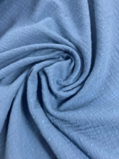 Doble Gasa Plumeti Azul Empolvado