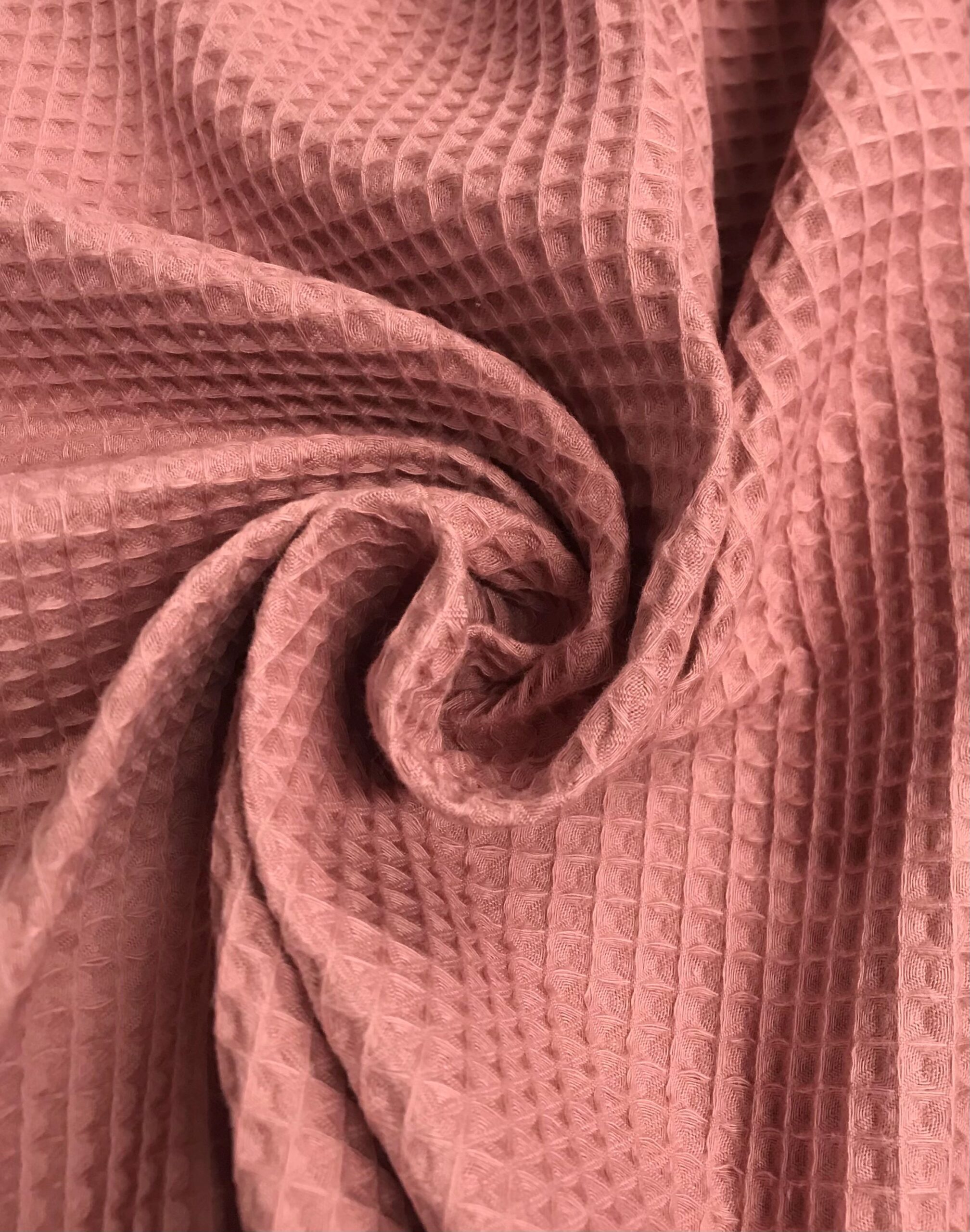 Waffle rosa maquillaje empolvado