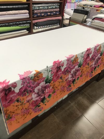 Bielástico fino flores ( retal)