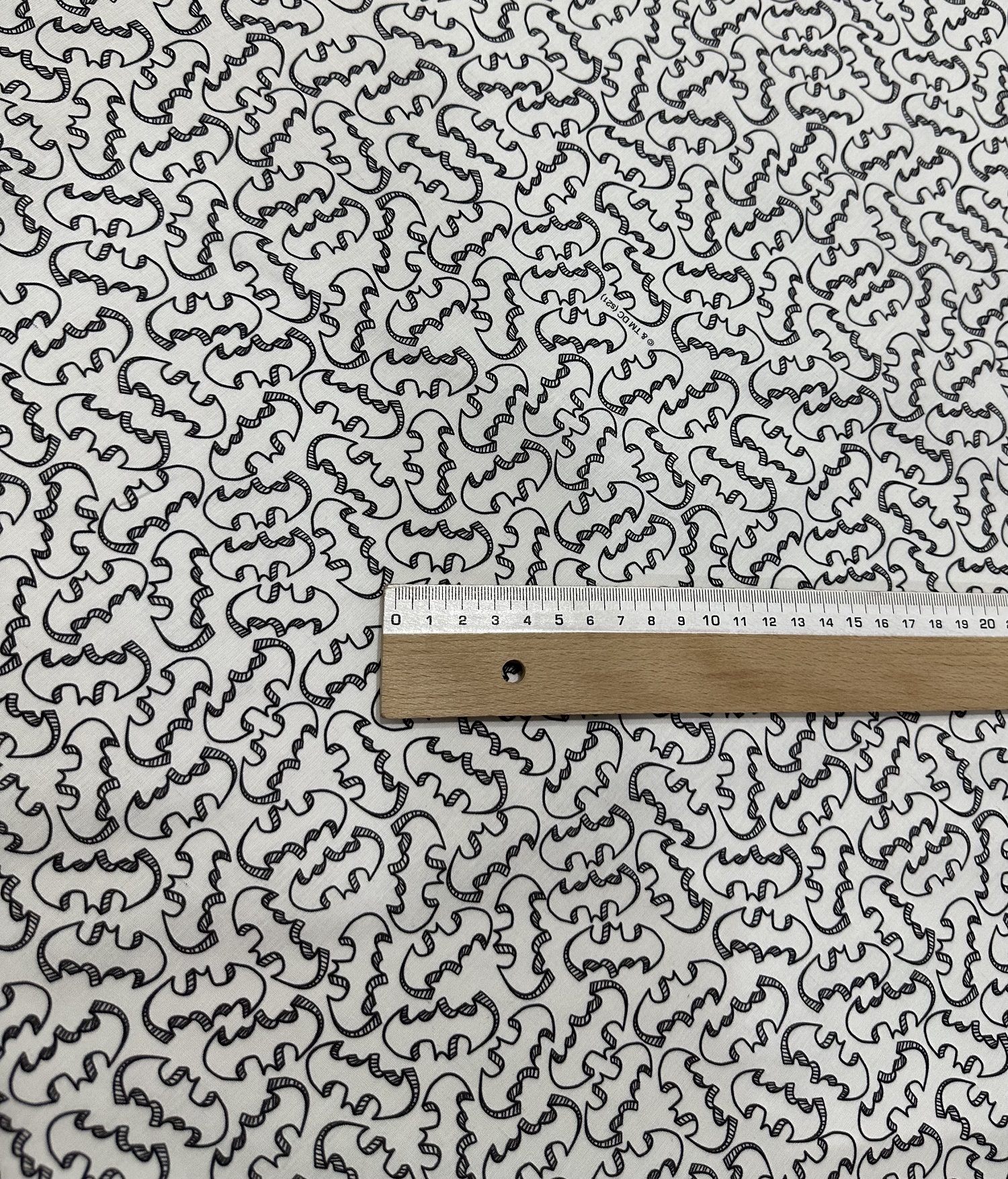 Algodón Batman logo f.blanco