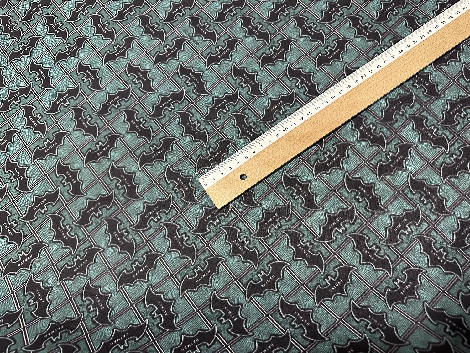 Algodón Batman rombo f.verde