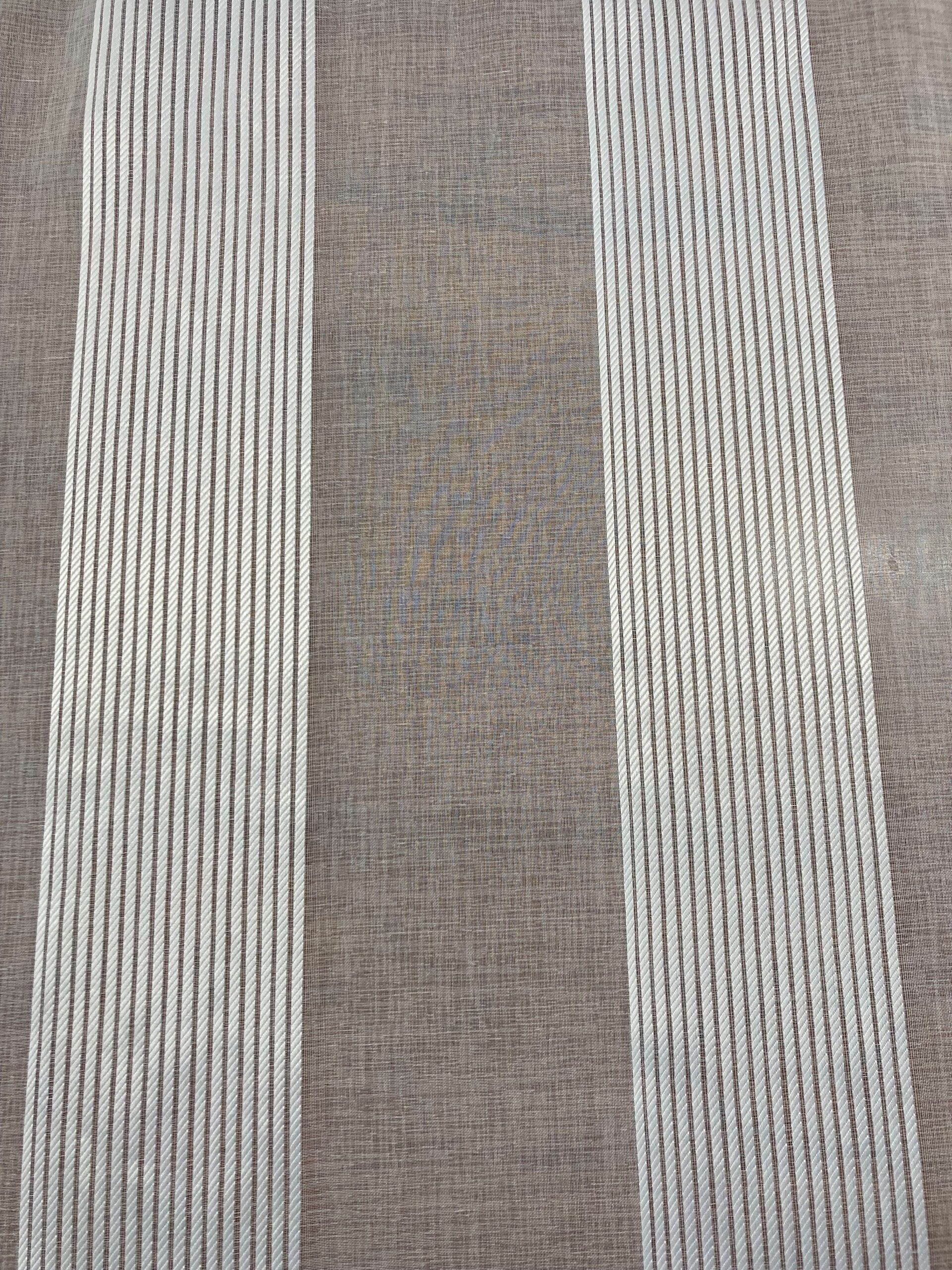 Visillo rayas cordón blanco