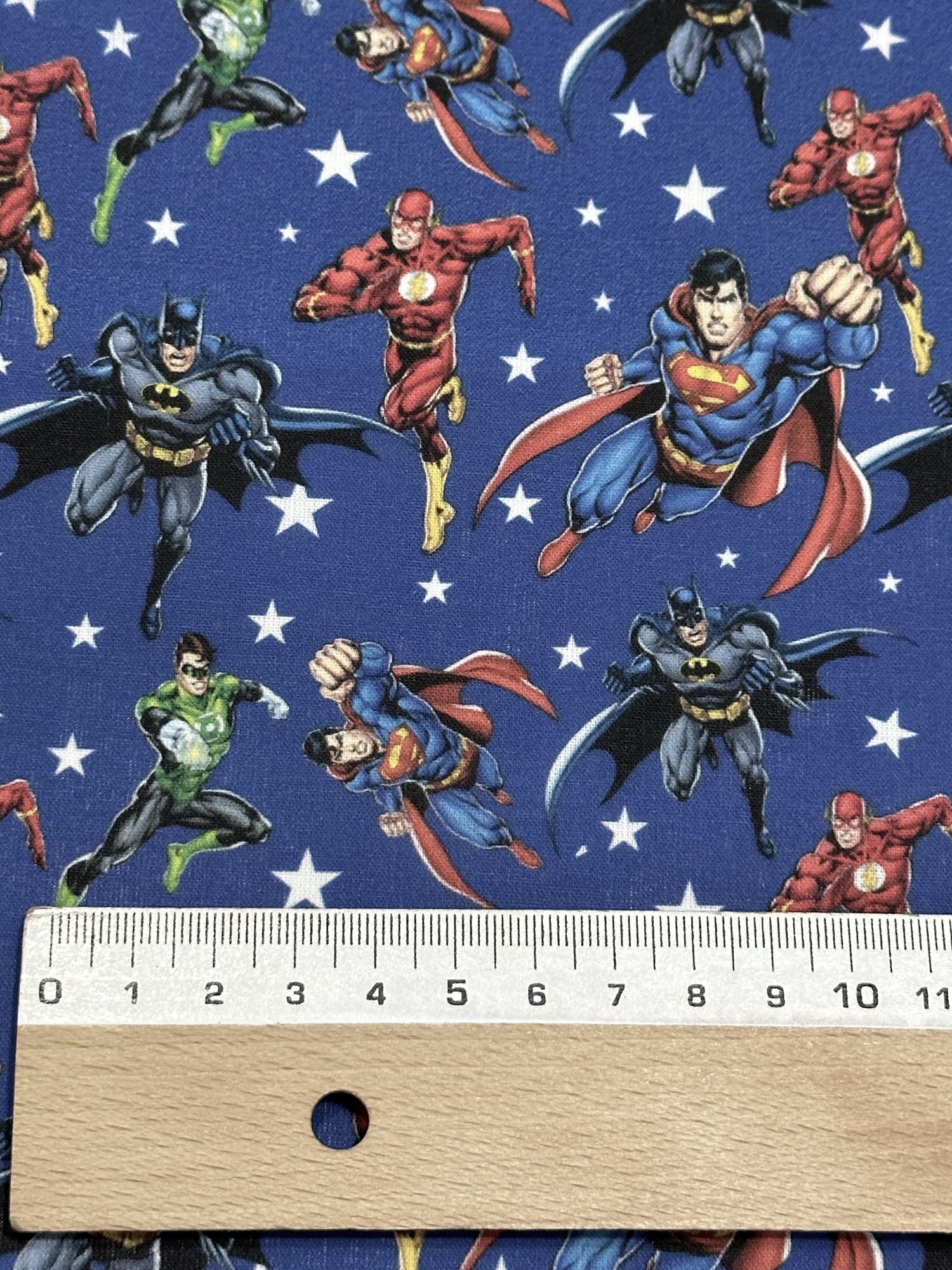 Algodón Superhéroes f.azul
