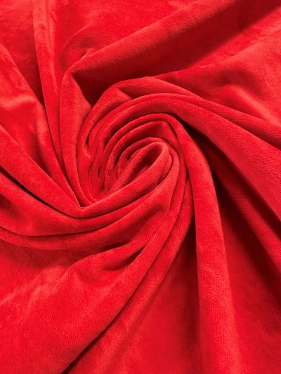 Terciopelo algodón rojo