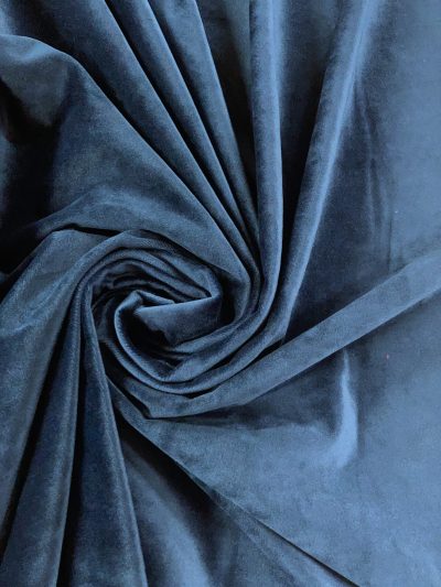 Terciopelo poliéster azul marino