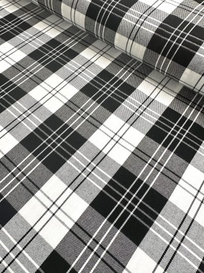 Cuadros escocés blanco y negro