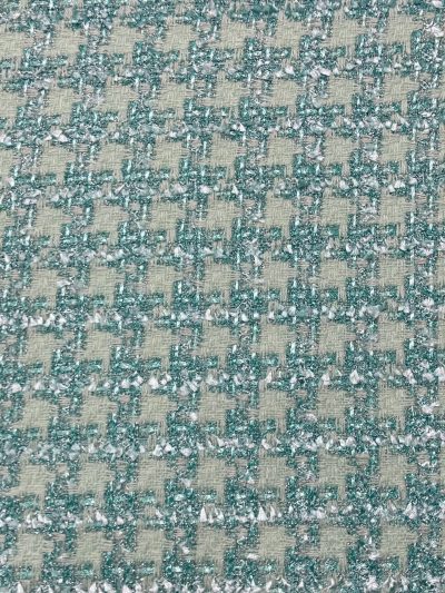 Chanel tweed p.gallo verde agua