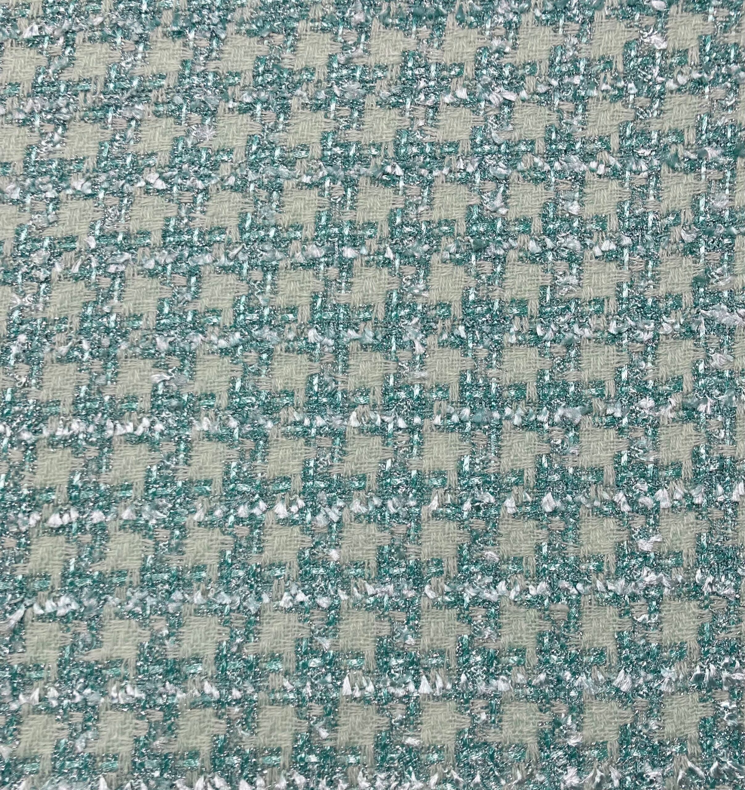 Chanel tweed p.gallo verde agua