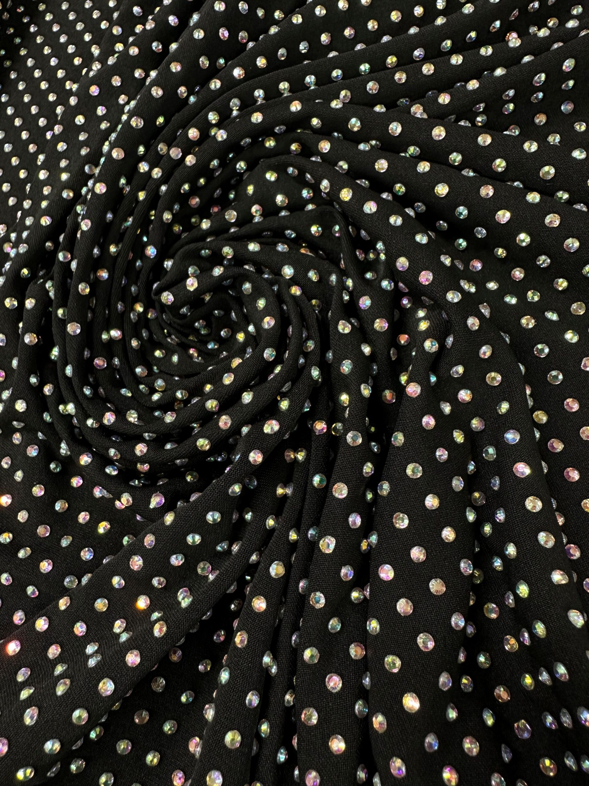 Lycra fantasía cristales f.negro