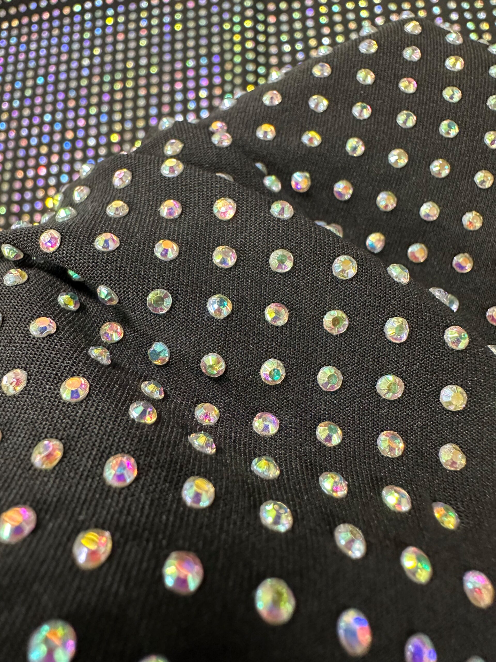 Lycra fantasía cristales f.negro