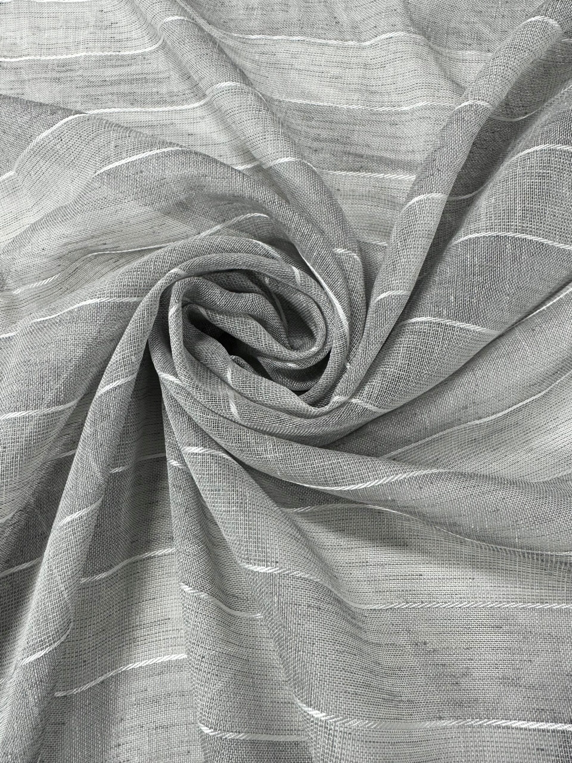 Visillo Thalía rayas gris