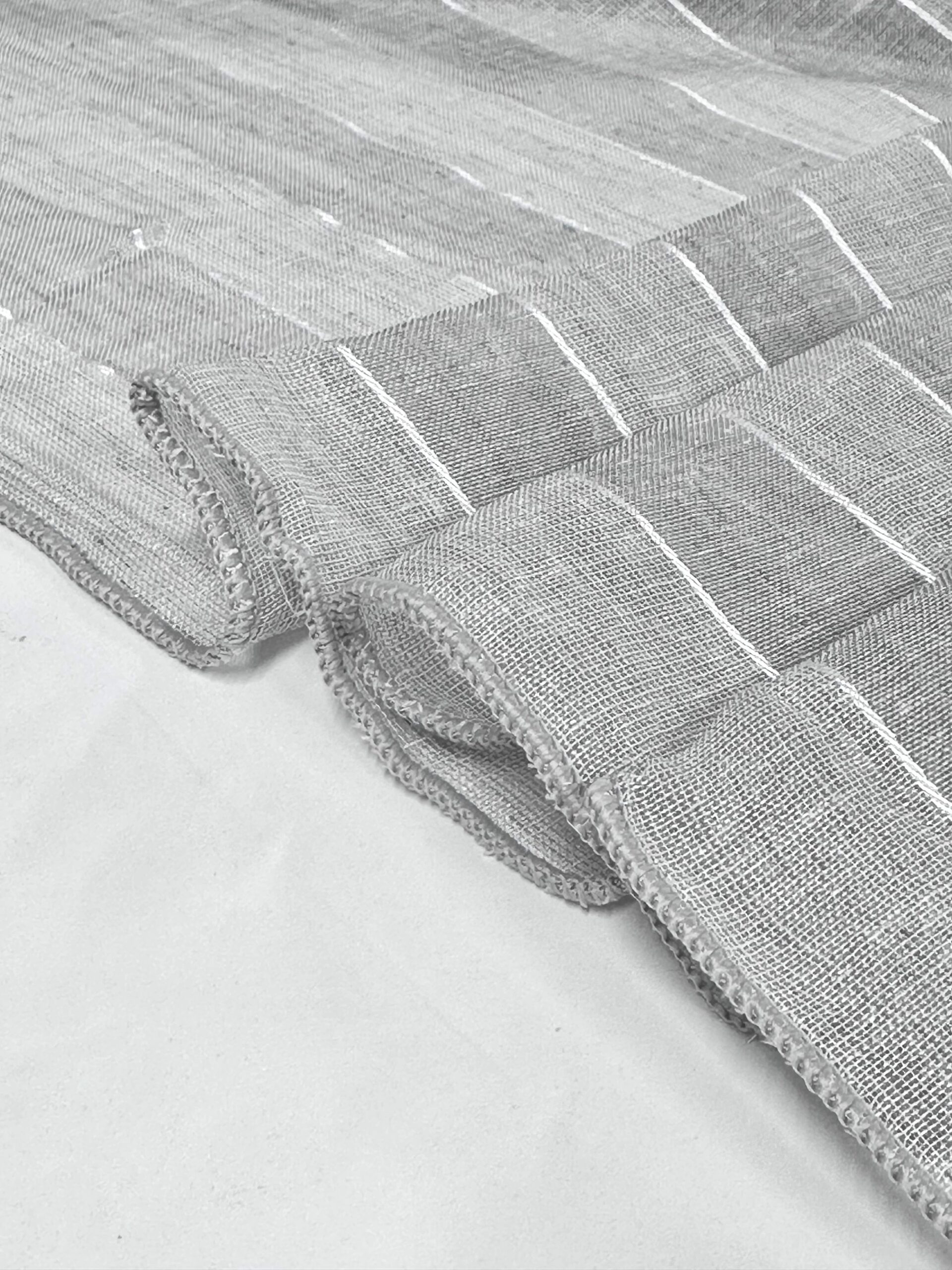 Visillo Thalía rayas gris