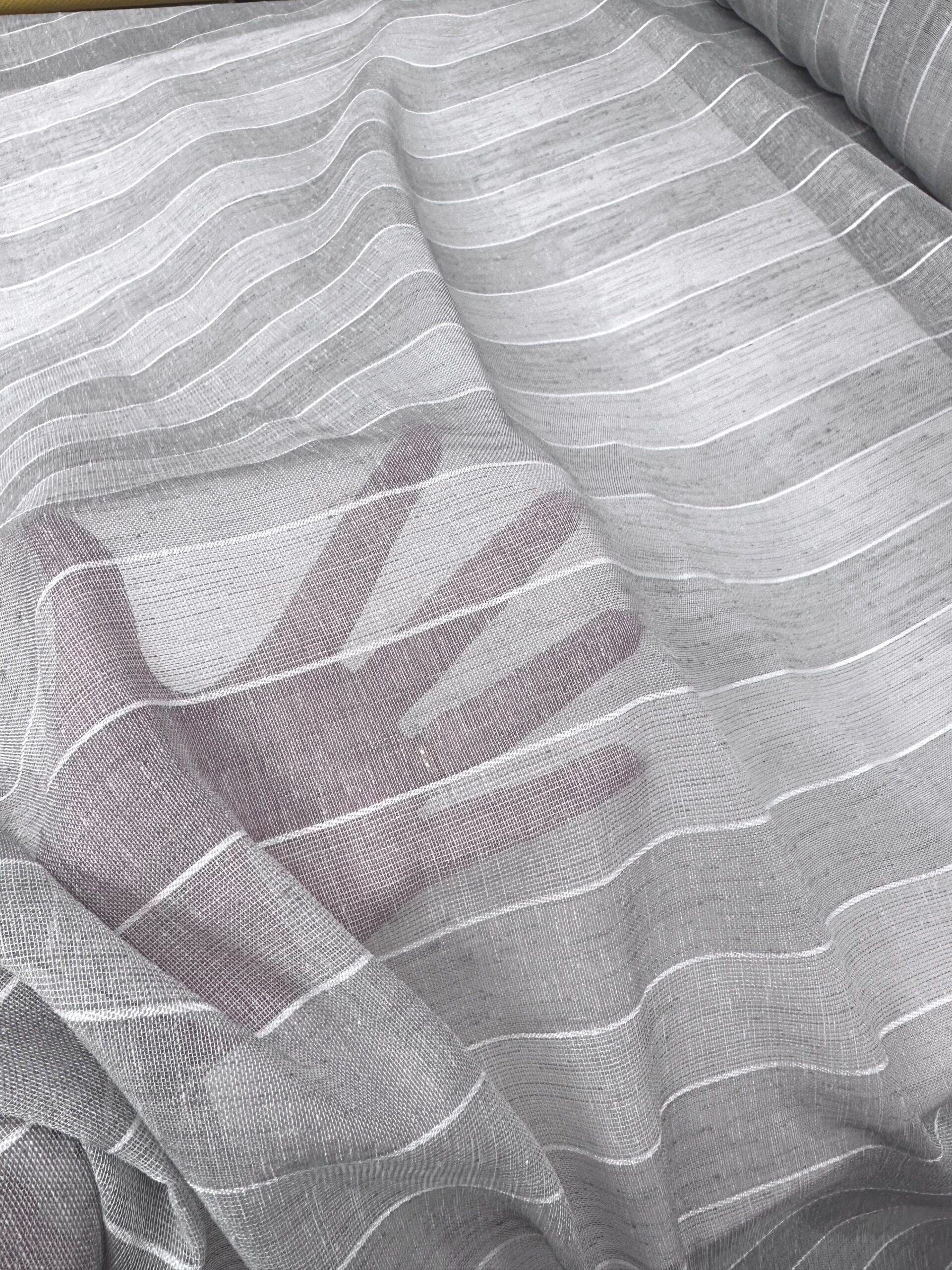 Visillo Thalía rayas gris