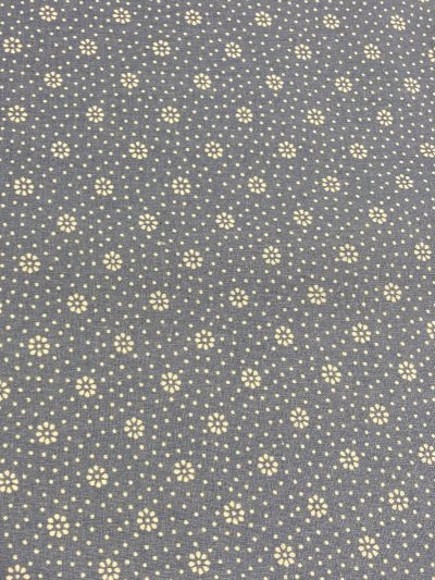 Algodón Mireia flor/lunar f.azul