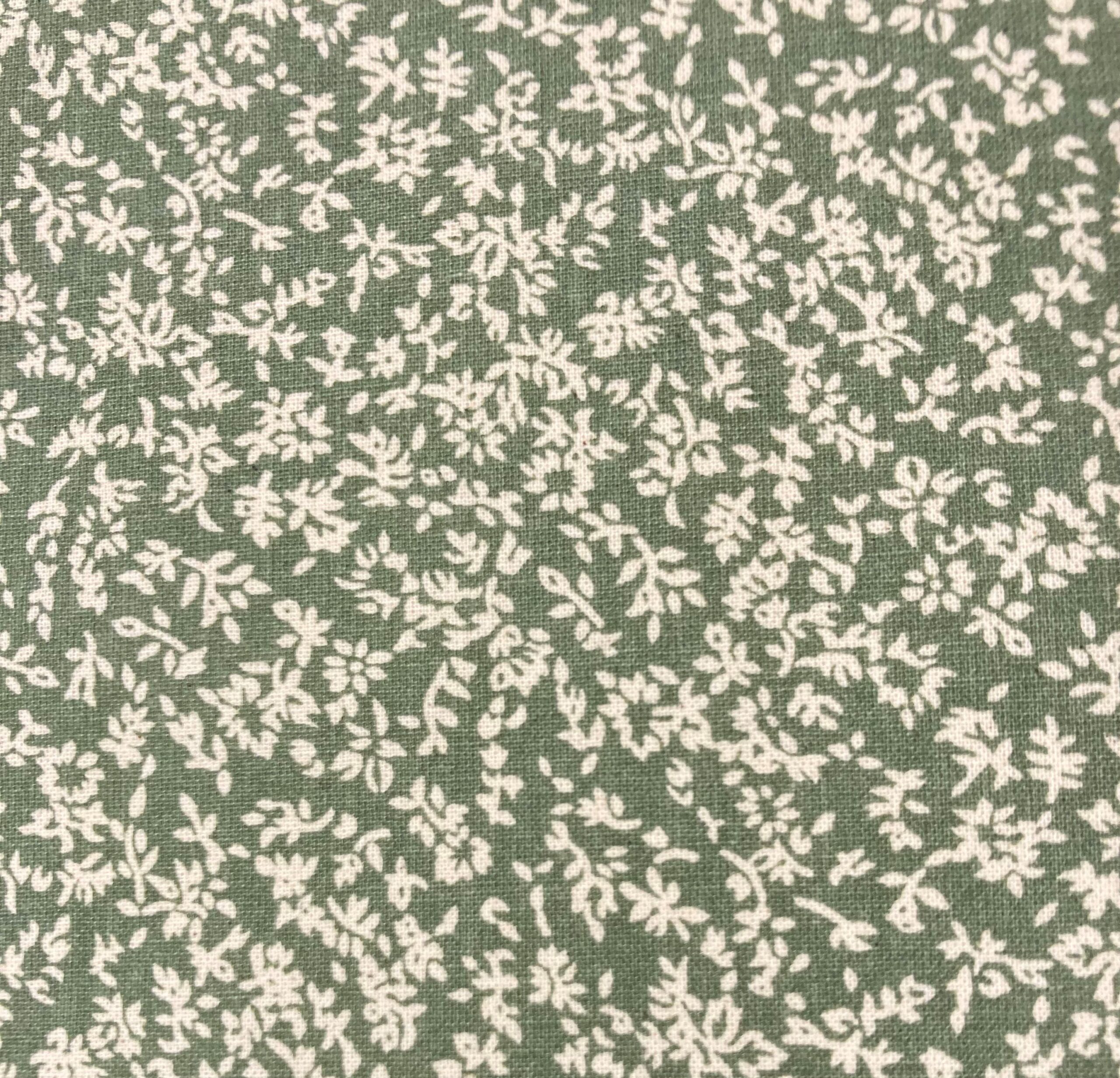 Algodón Mireia florecillas f.verde