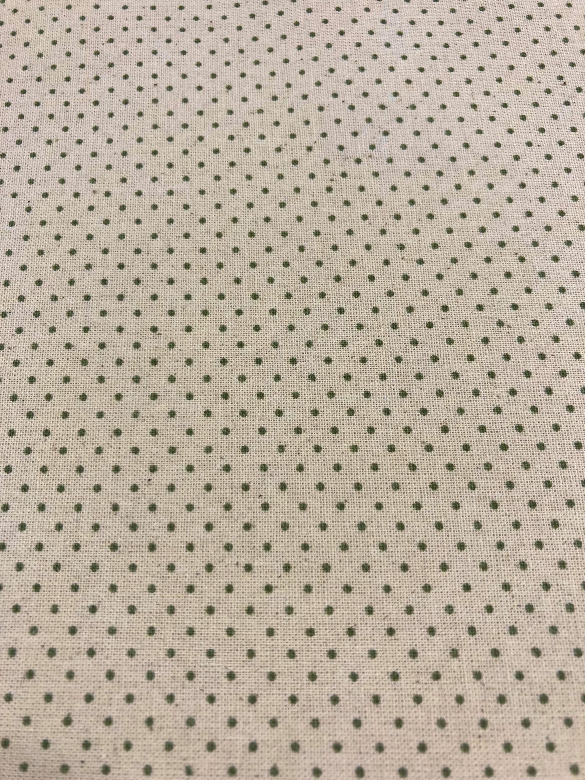 Algodón Mireia lunar verde f.beig