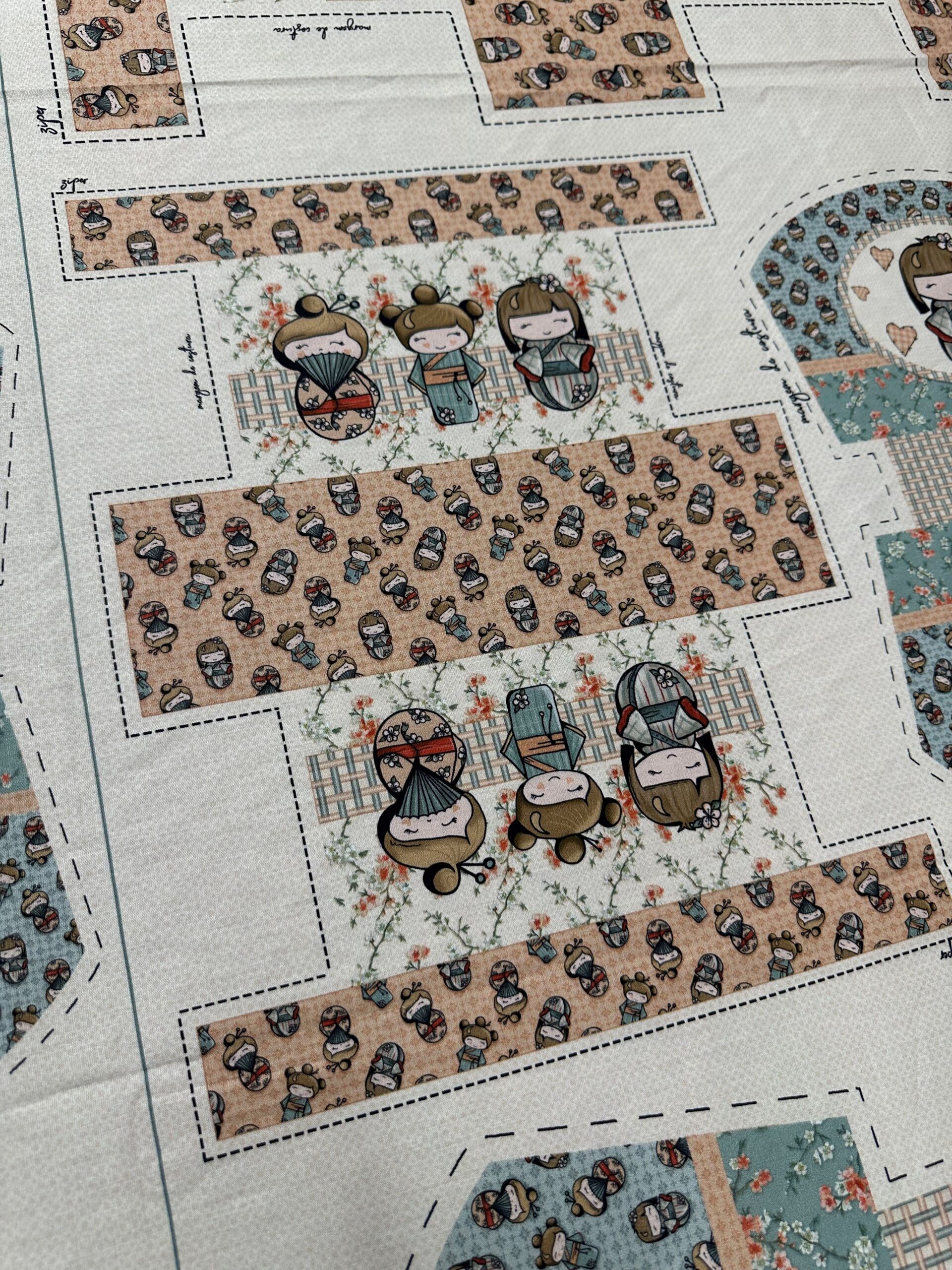 Panel algodón Geishas