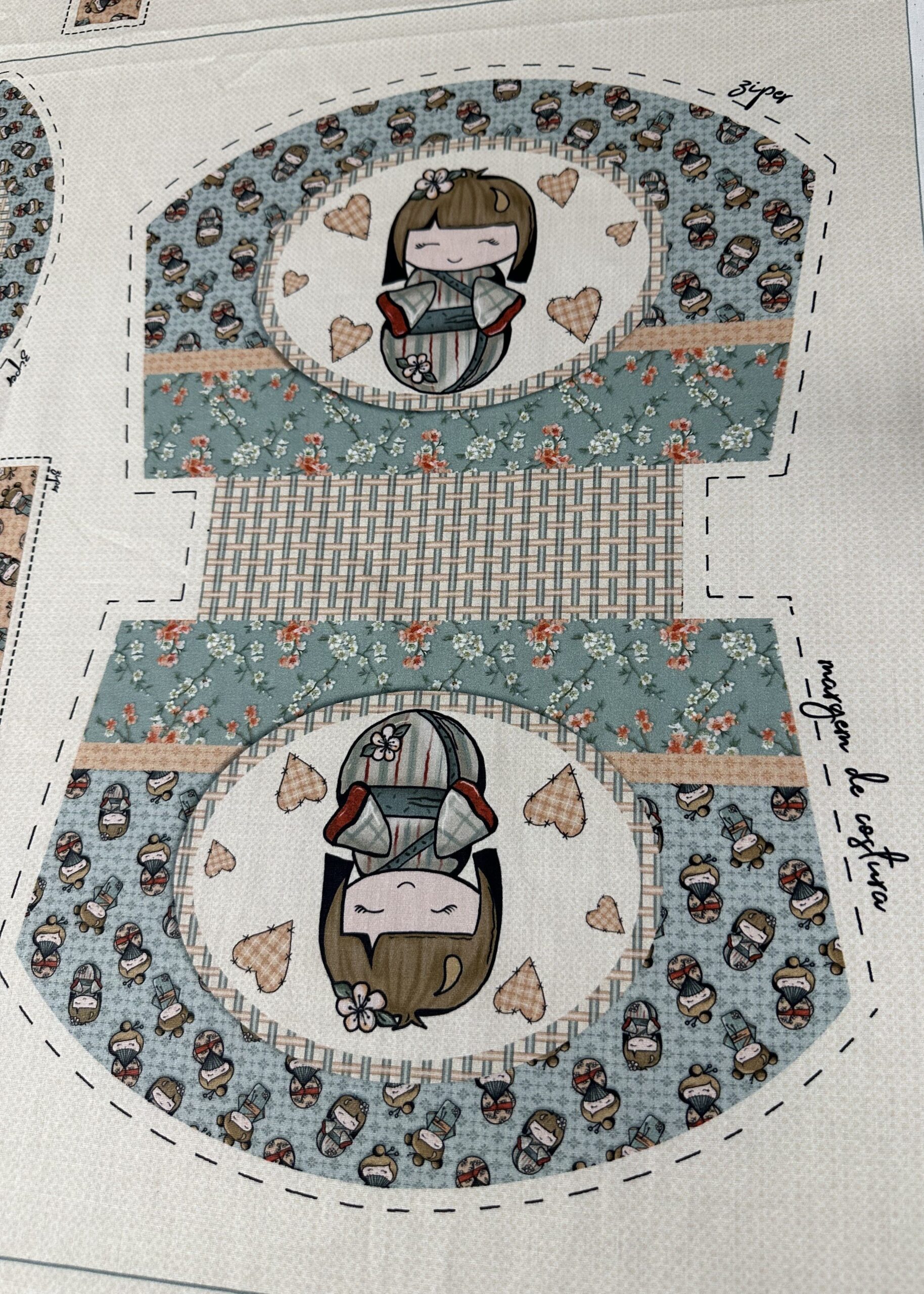 Panel algodón Geishas