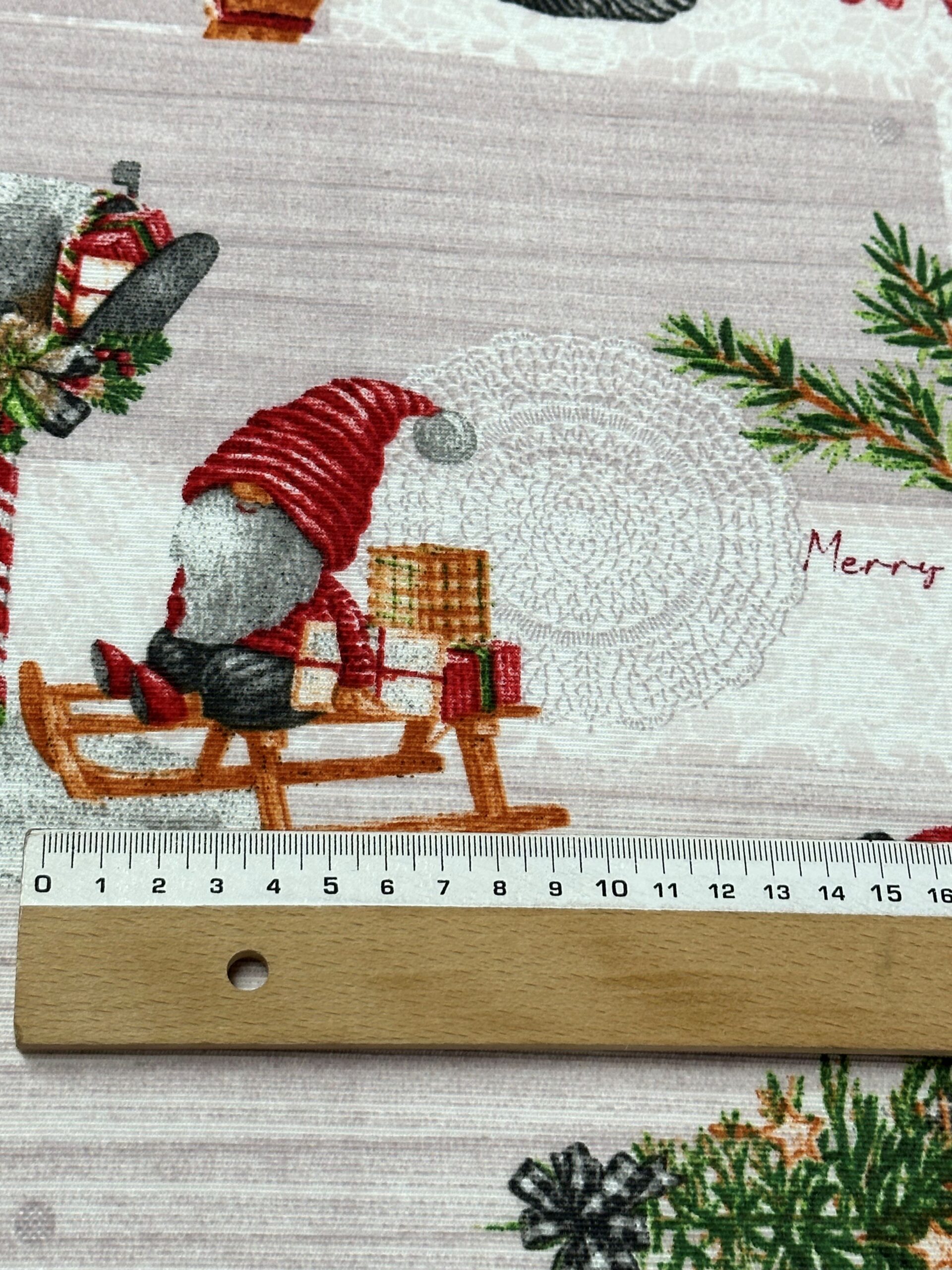 Loneta Navidad gnomos