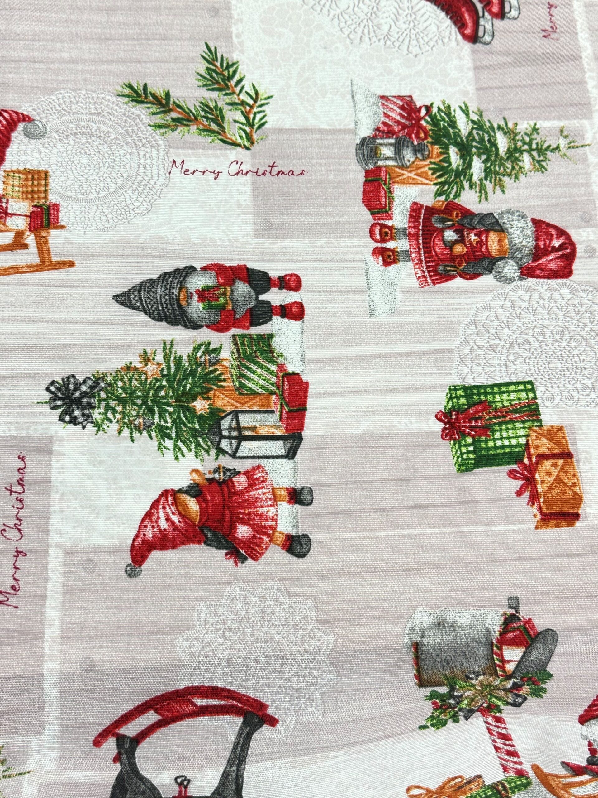 Loneta Navidad gnomos