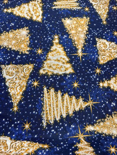 Loneta Navidad árbol f.azul