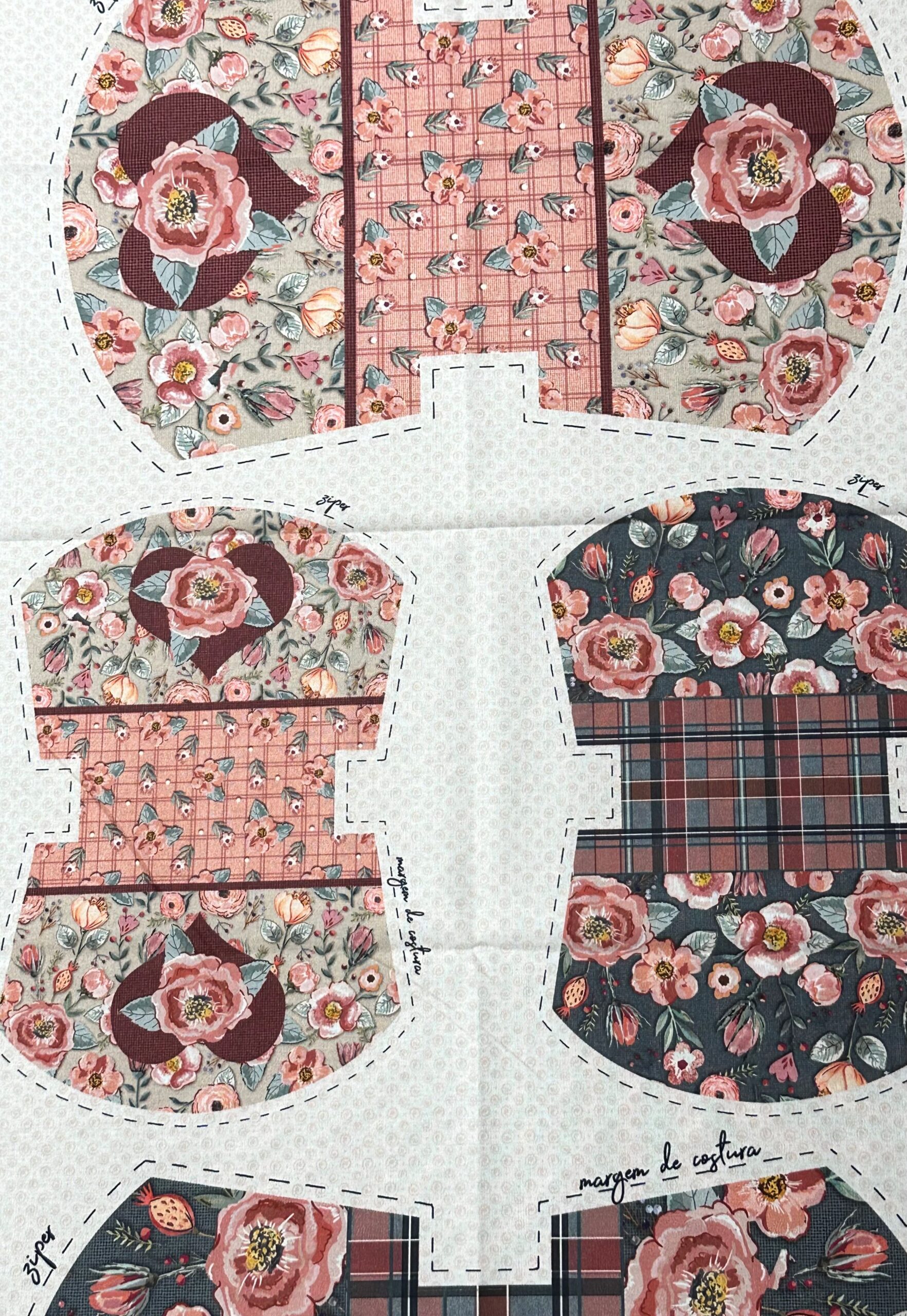 Panel algodón Flores