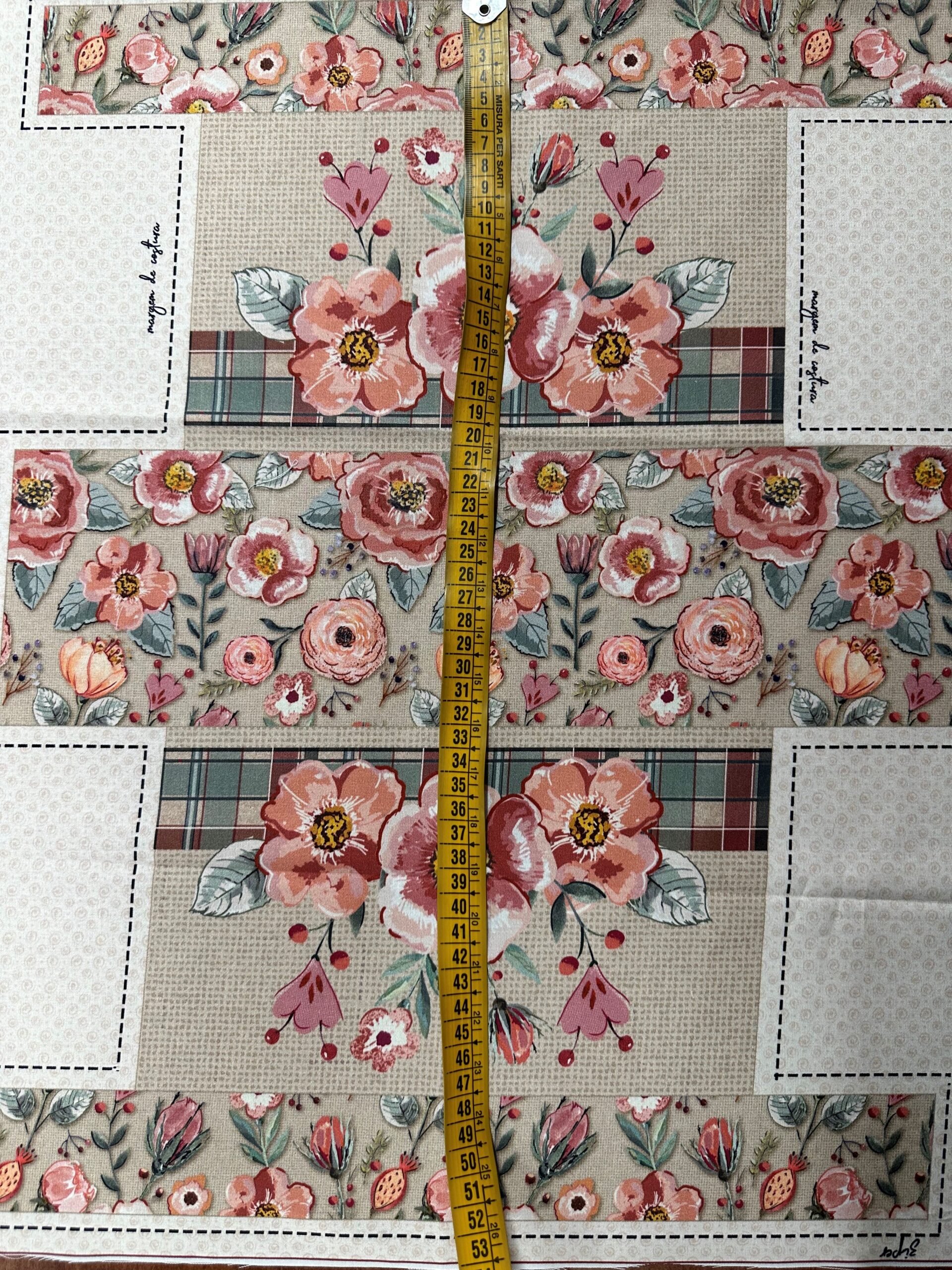 Panel algodón Flores