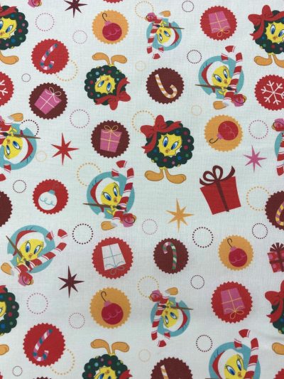 Algodón Navidad Piolín f. blanco