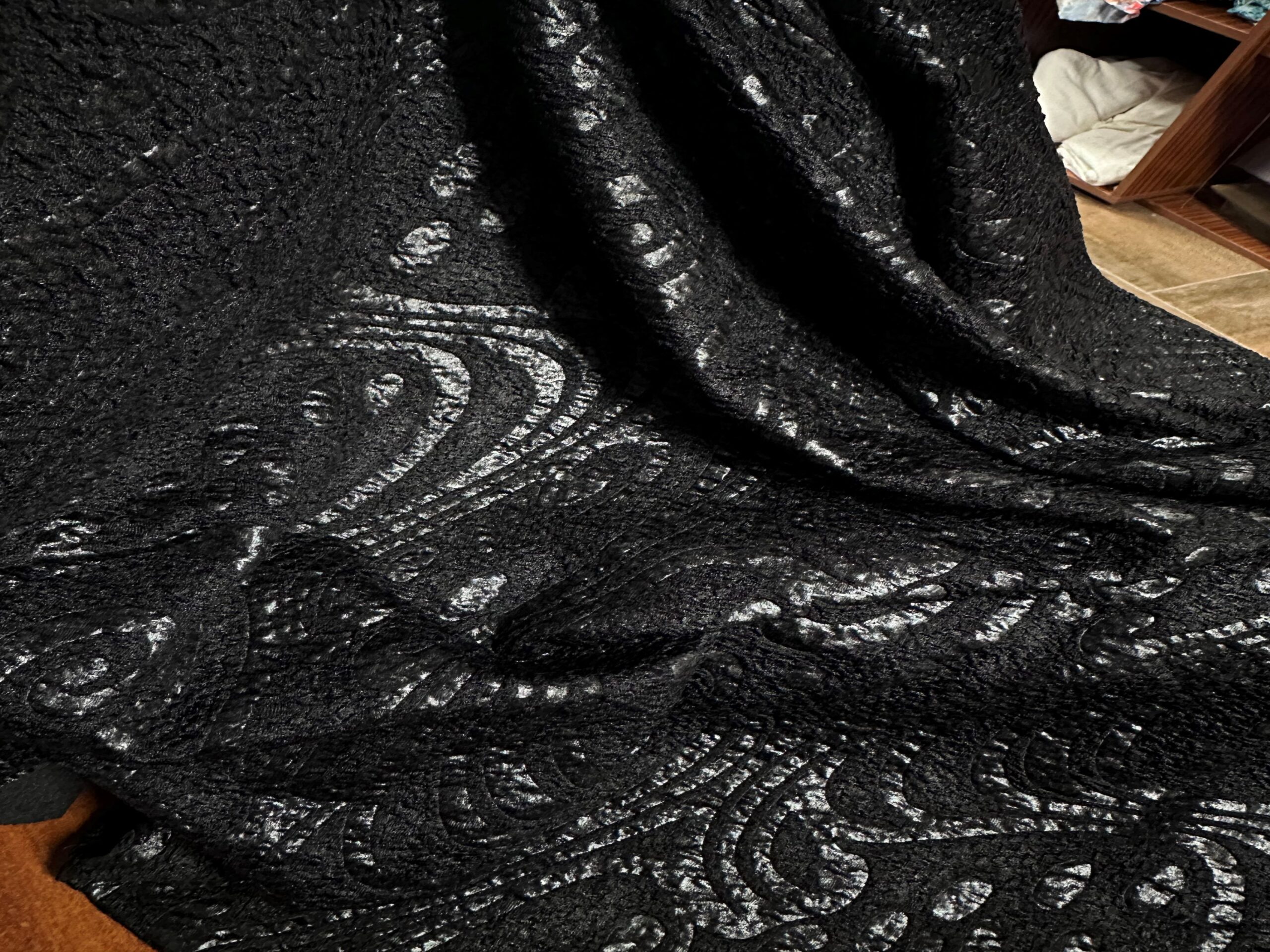 Punto gofrado Atenas negro