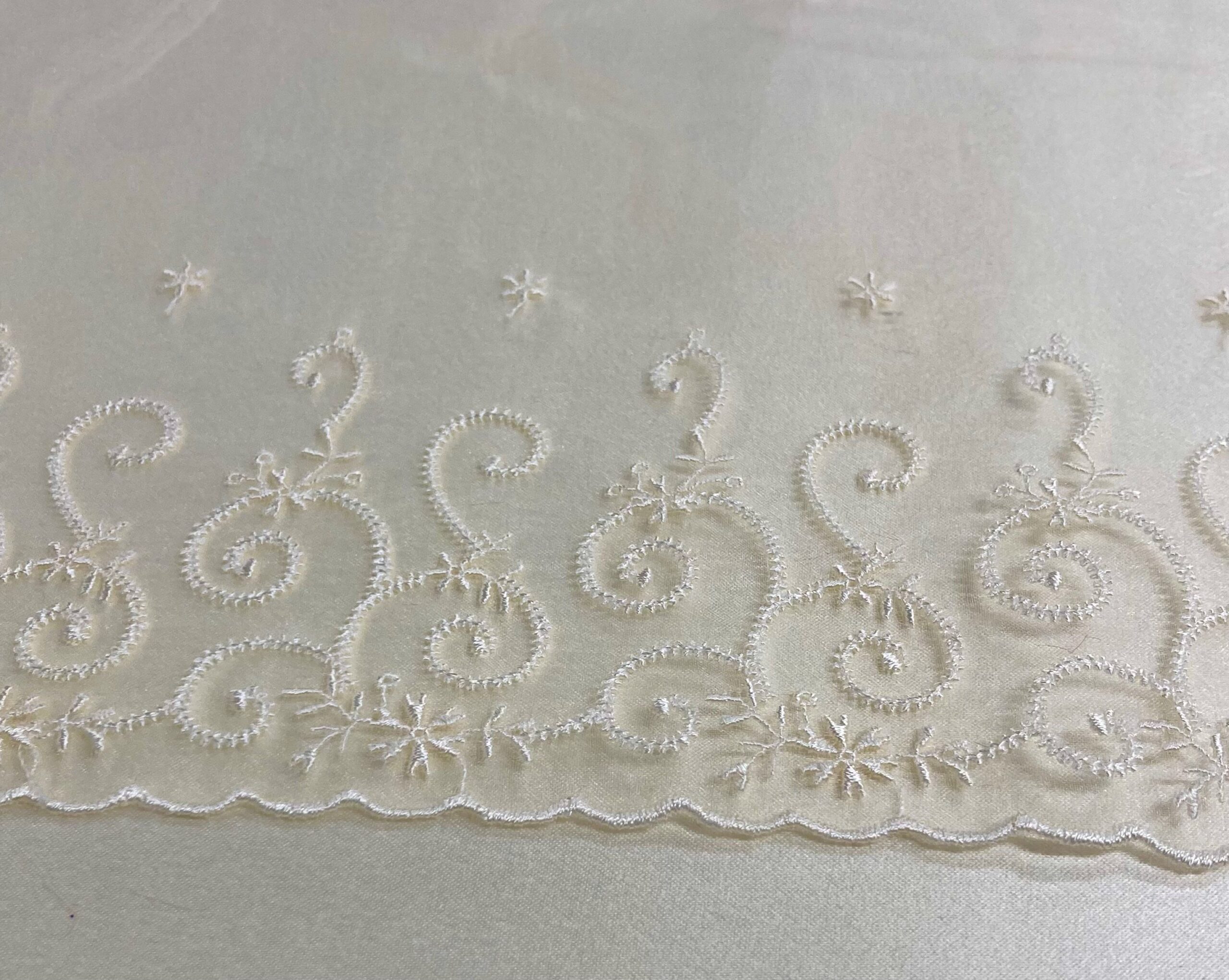 Organza bordada Espiral beig