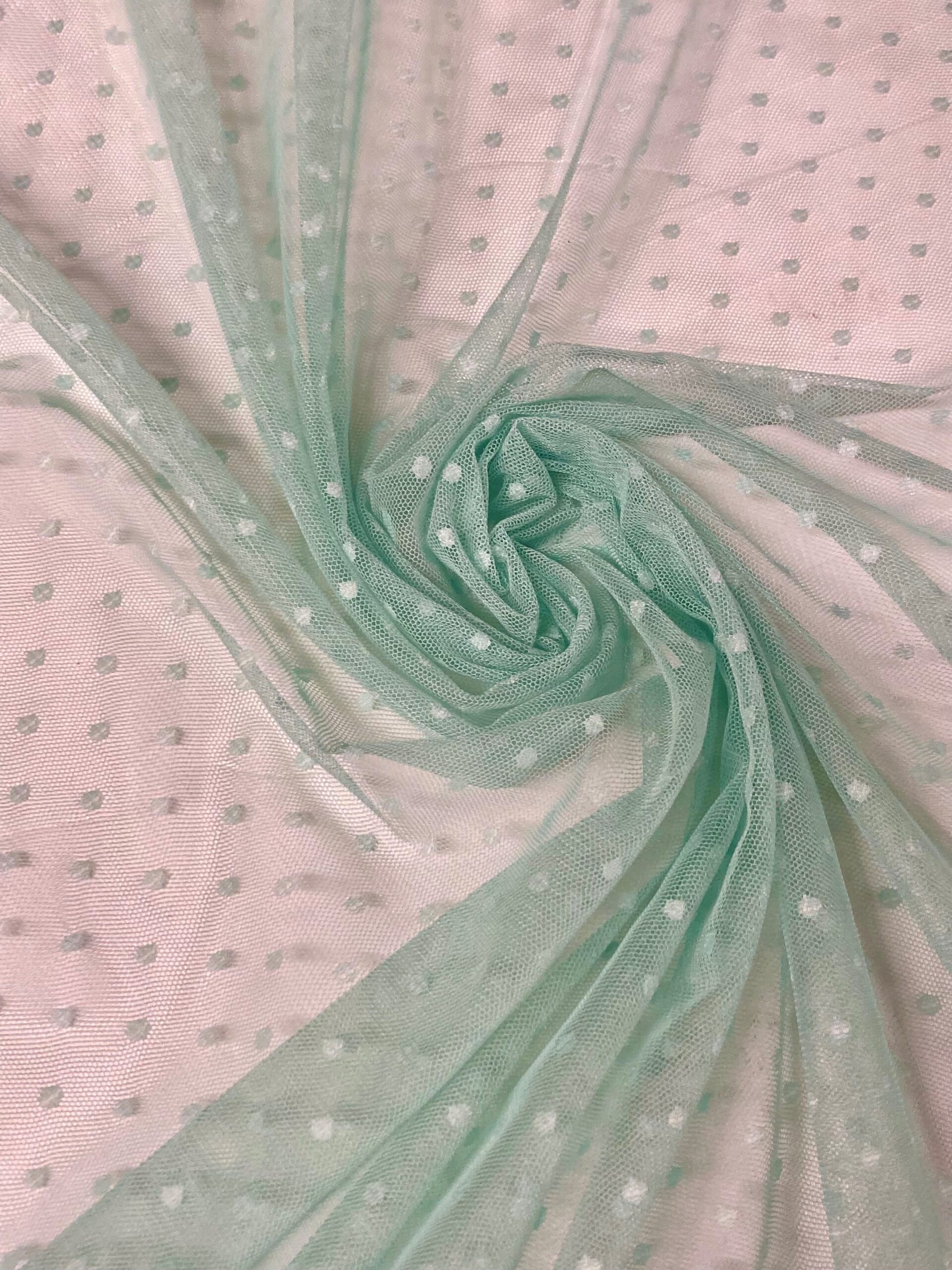 Tul de plumeti verde agua