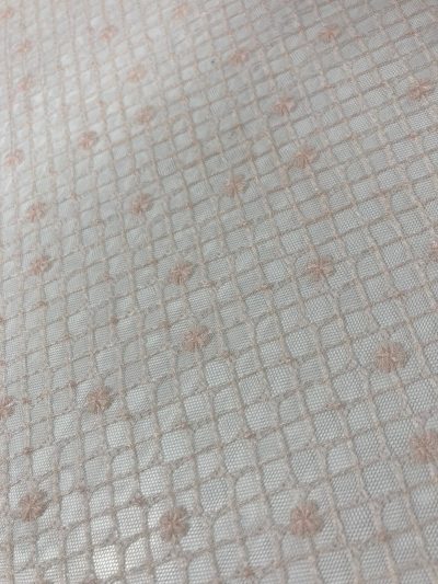 Tul bordado Bora rosa salmón